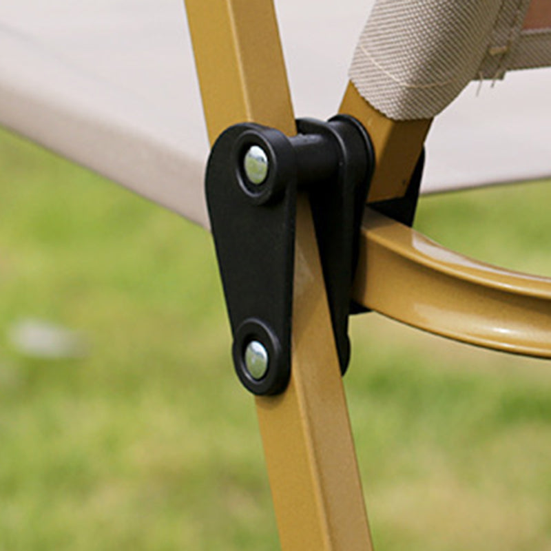 Modern Minimalist Portable Foldable Square Oxford Fabric Carbon Steel Beechwood Chair Backrest Armrest For Outdoor