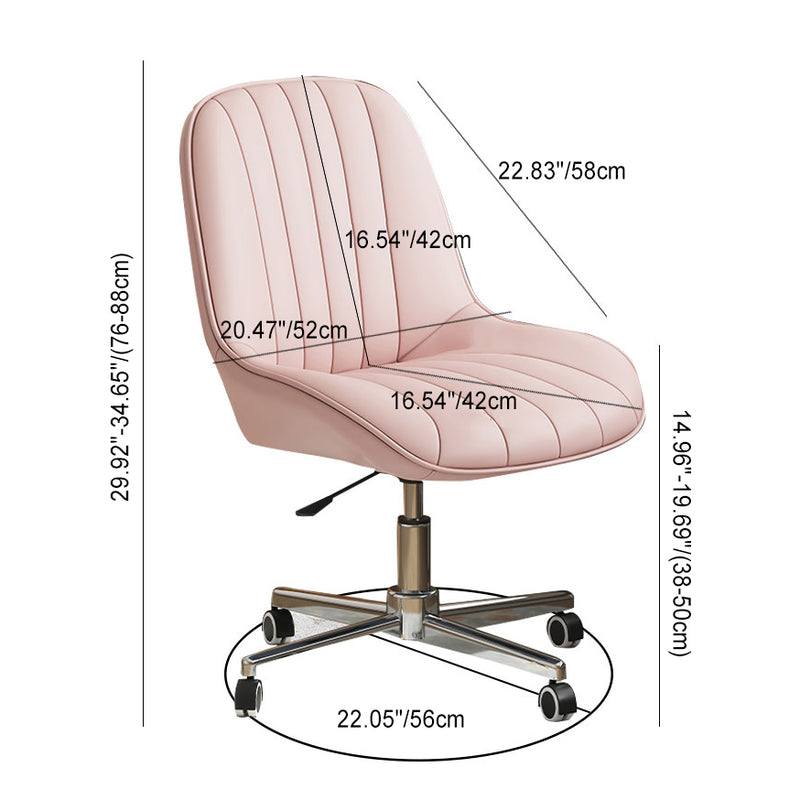Moderner minimalistischer quadratischer Stahl-Leder-Schreibtischstuhl mit Rückenlehne für das Home Office 