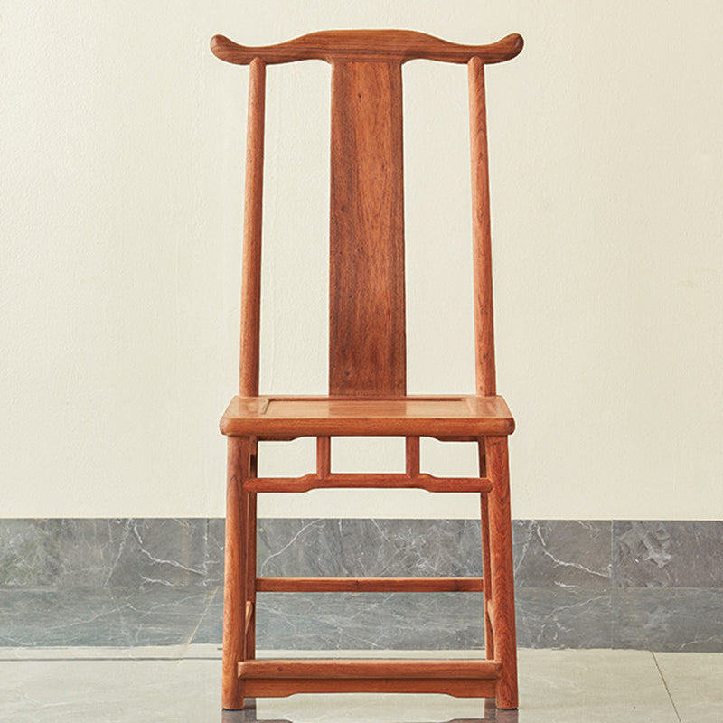 Traditional Vintage Rectangular Square Burma Rosewood Chair Backrest For Living Room