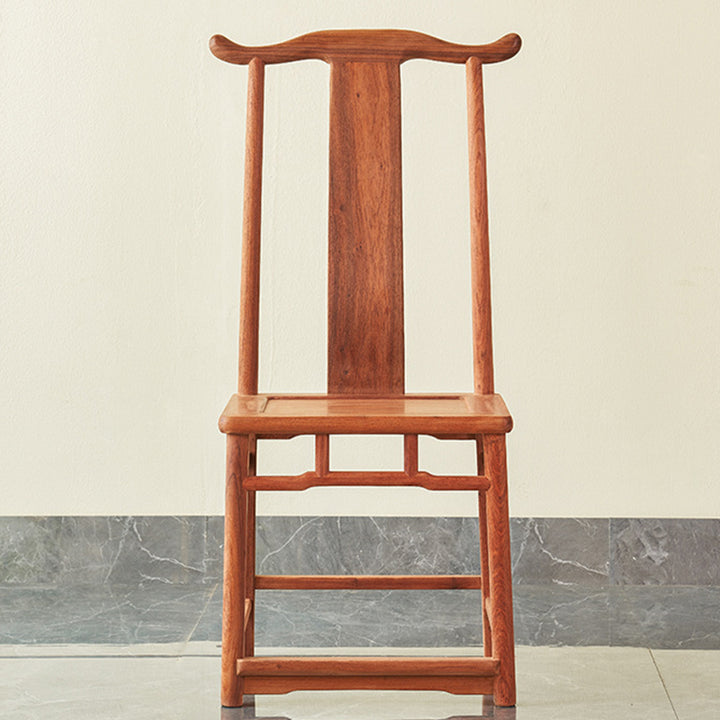 Traditional Vintage Rectangular Square Burma Rosewood Chair Backrest For Living Room