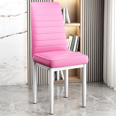 Modern Art Deco Rectangular Steel Leather Chair Backrest For Living Room