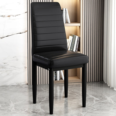 Modern Art Deco Rectangular Steel Leather Chair Backrest For Living Room