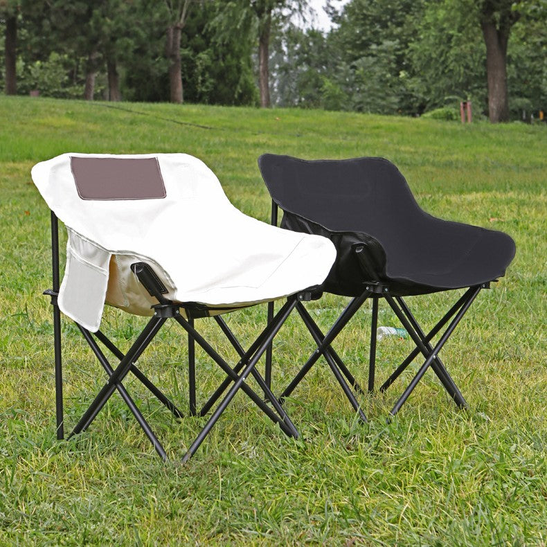Chaise en acier pliable portable minimaliste moderne en tissu Oxford carré avec dossier pour l&