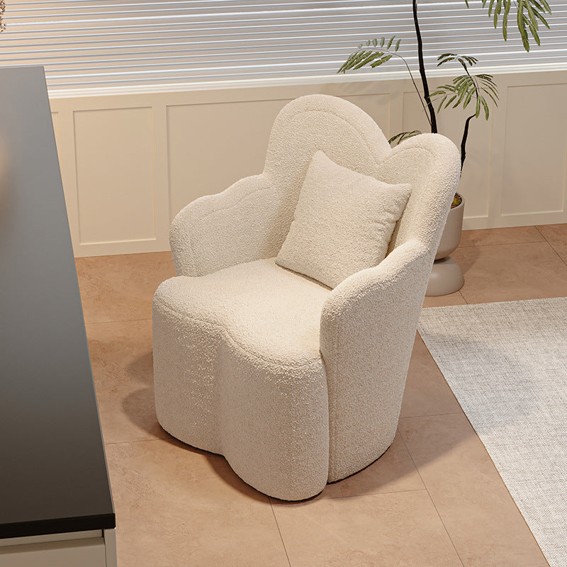 Taburete de tocador contemporáneo de terciopelo con respaldo y reposabrazos para dormitorio, con diseño de niña creativa, mariposa, onda, rectángulo, madera y osito de peluche 