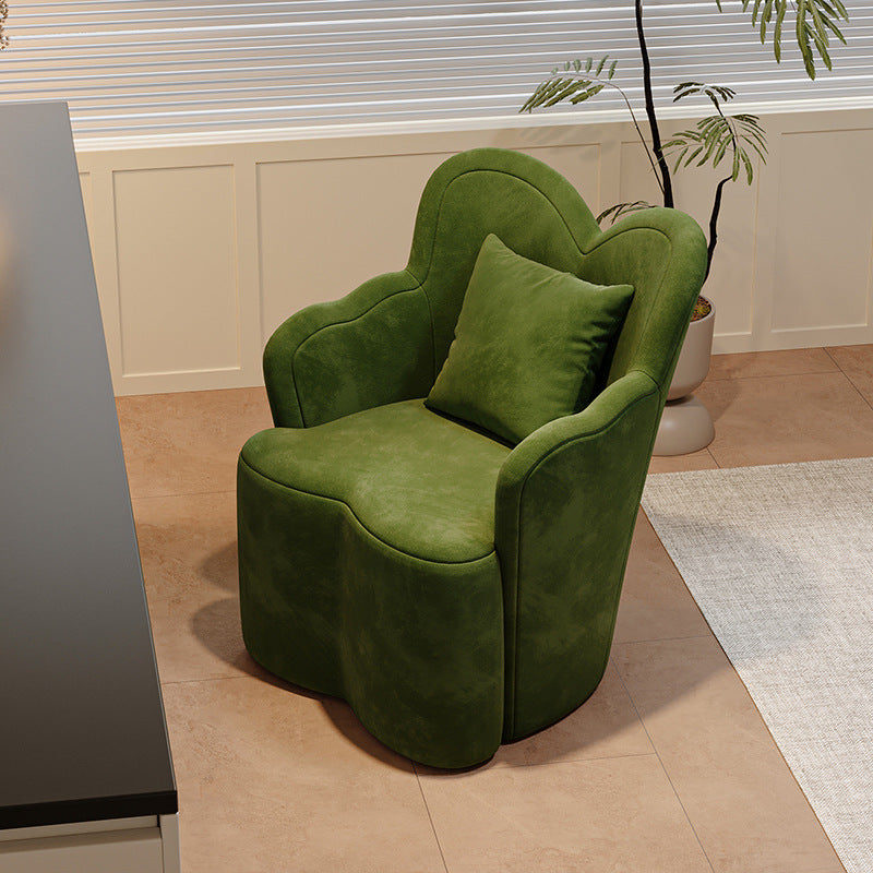 Taburete de tocador contemporáneo de terciopelo con respaldo y reposabrazos para dormitorio, con diseño de niña creativa, mariposa, onda, rectángulo, madera y osito de peluche 
