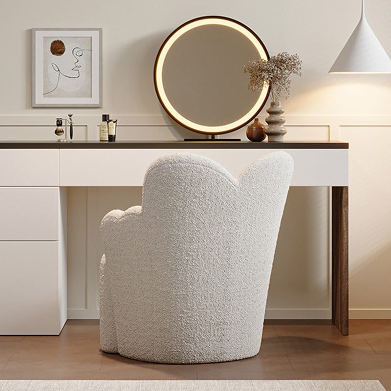 Taburete de tocador contemporáneo de terciopelo con respaldo y reposabrazos para dormitorio, con diseño de niña creativa, mariposa, onda, rectángulo, madera y osito de peluche 