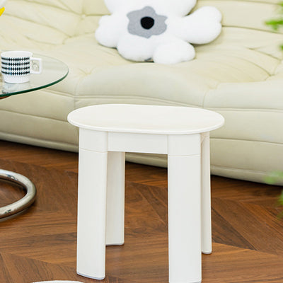 Contemporary Nordic Macaron Round Oval Plastic Chair For Living Room