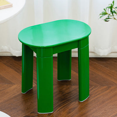 Contemporary Nordic Macaron Round Oval Plastic Chair For Living Room
