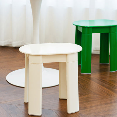 Contemporary Nordic Macaron Round Oval Plastic Chair For Living Room