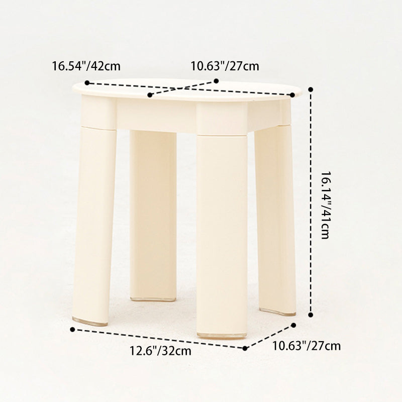 Contemporary Nordic Macaron Round Oval Plastic Chair For Living Room