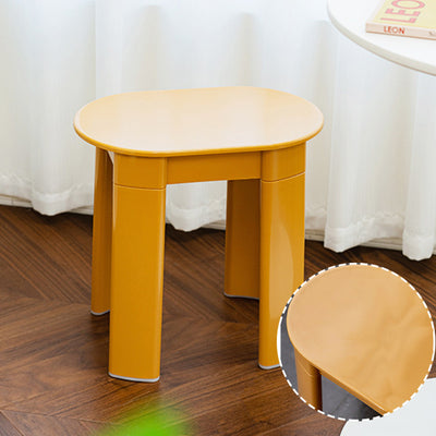 Contemporary Nordic Macaron Round Oval Plastic Chair For Living Room