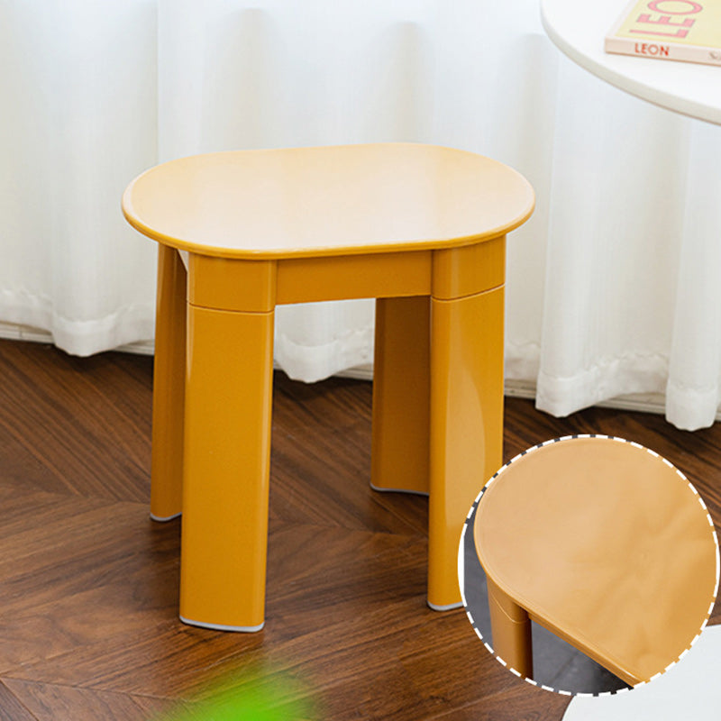 Contemporary Nordic Macaron Round Oval Plastic Chair For Living Room