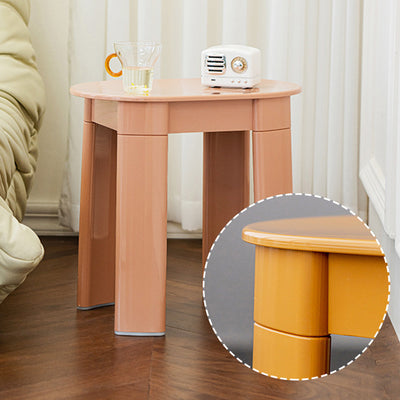 Contemporary Nordic Macaron Round Oval Plastic Chair For Living Room
