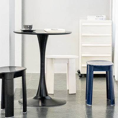 Contemporary Nordic Macaron Round Oval Plastic Chair For Living Room
