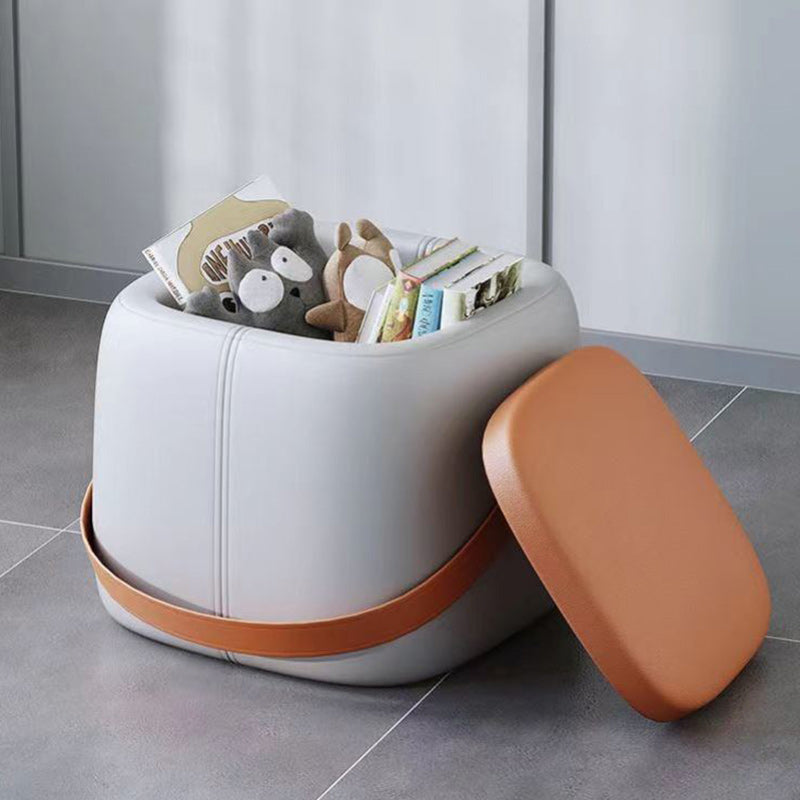 Moderner minimalistischer tragbarer runder quadratischer Holzstoffstuhl für das Wohnzimmer 