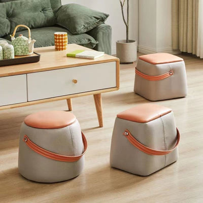 Moderner minimalistischer tragbarer runder quadratischer Holzstoffstuhl für das Wohnzimmer 