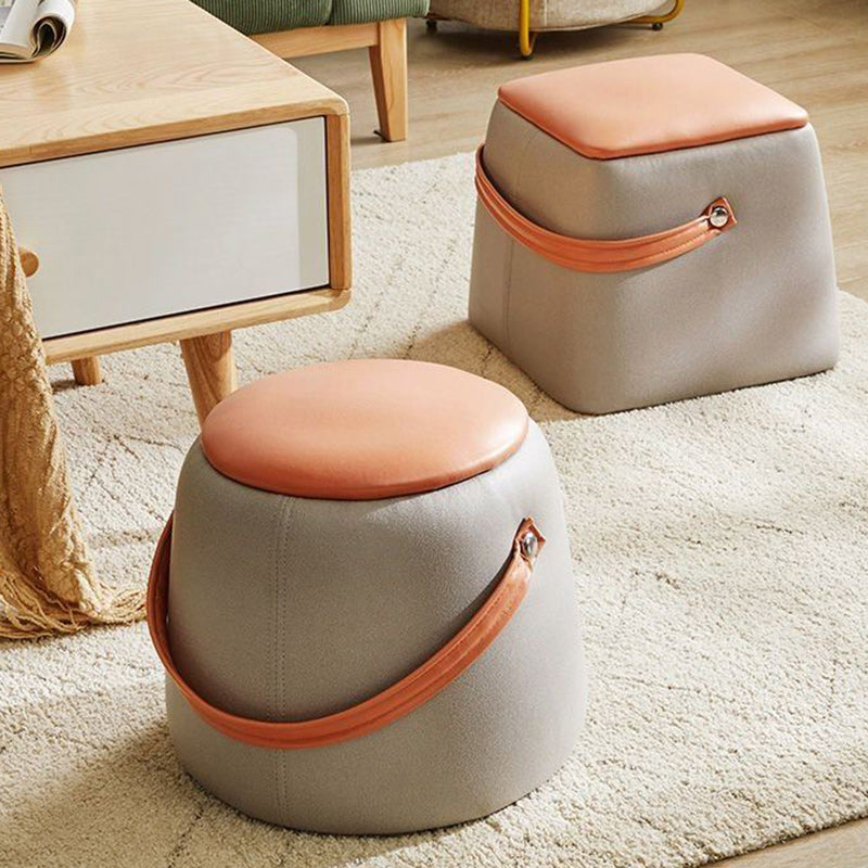 Moderner minimalistischer tragbarer runder quadratischer Holzstoffstuhl für das Wohnzimmer 