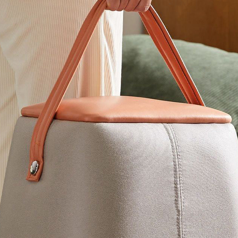Moderner minimalistischer tragbarer runder quadratischer Holzstoffstuhl für das Wohnzimmer 