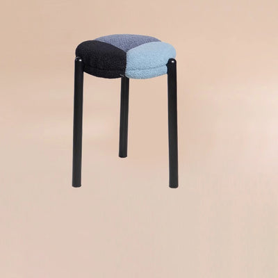 Moderner minimalistischer runder Metall-Teddy-Samtstuhl für das Wohnzimmer 