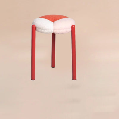 Moderner minimalistischer runder Metall-Teddy-Samtstuhl für das Wohnzimmer 
