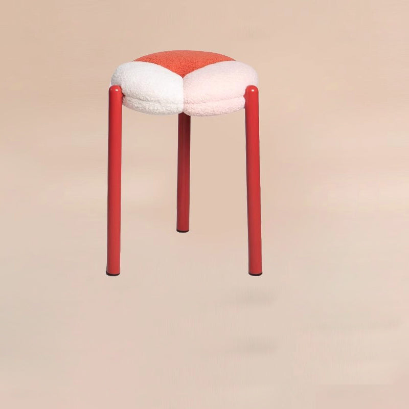 Moderner minimalistischer runder Metall-Teddy-Samtstuhl für das Wohnzimmer 