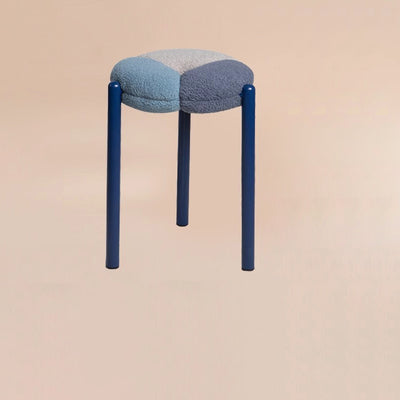 Moderner minimalistischer runder Metall-Teddy-Samtstuhl für das Wohnzimmer 