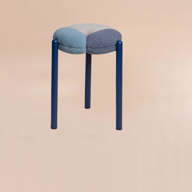 Moderner minimalistischer runder Metall-Teddy-Samtstuhl für das Wohnzimmer 