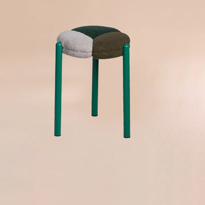 Moderner minimalistischer runder Metall-Teddy-Samtstuhl für das Wohnzimmer 