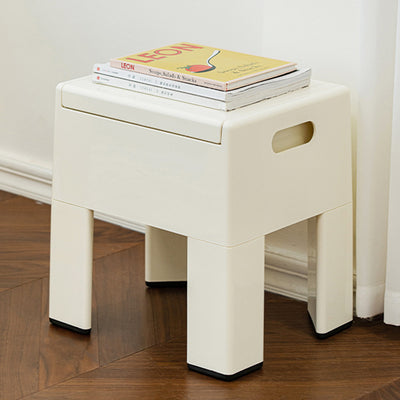Contemporary Nordic Square Rectangular Storable Plastic Chair For Living Room