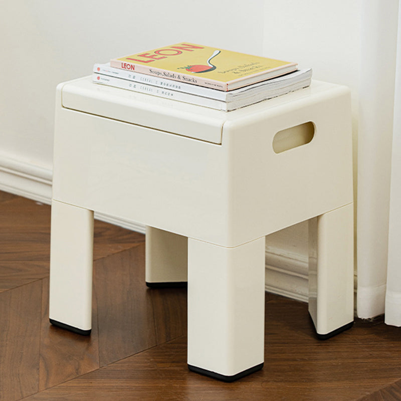 Contemporary Nordic Square Rectangular Storable Plastic Chair For Living Room