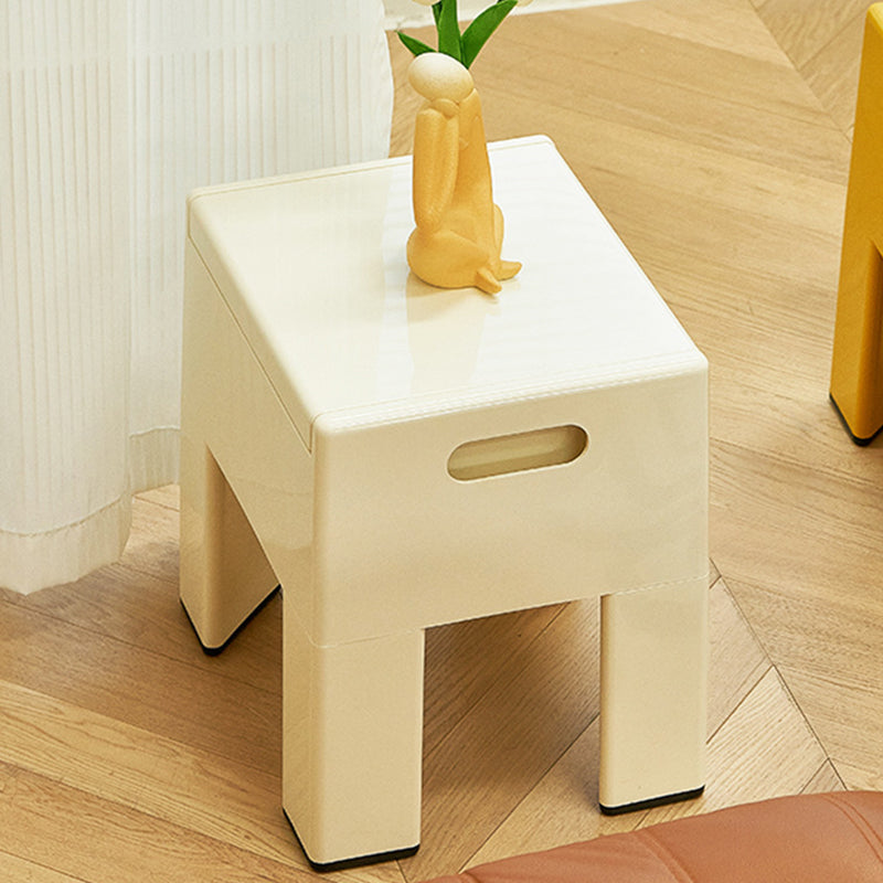 Contemporary Nordic Square Rectangular Storable Plastic Chair For Living Room