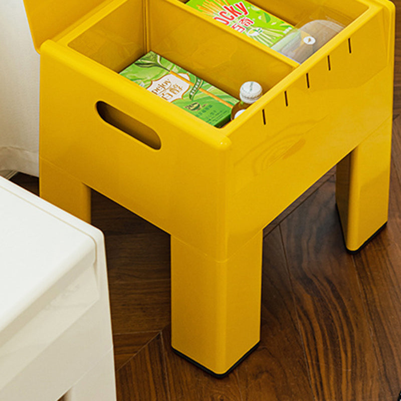 Contemporary Nordic Square Rectangular Storable Plastic Chair For Living Room
