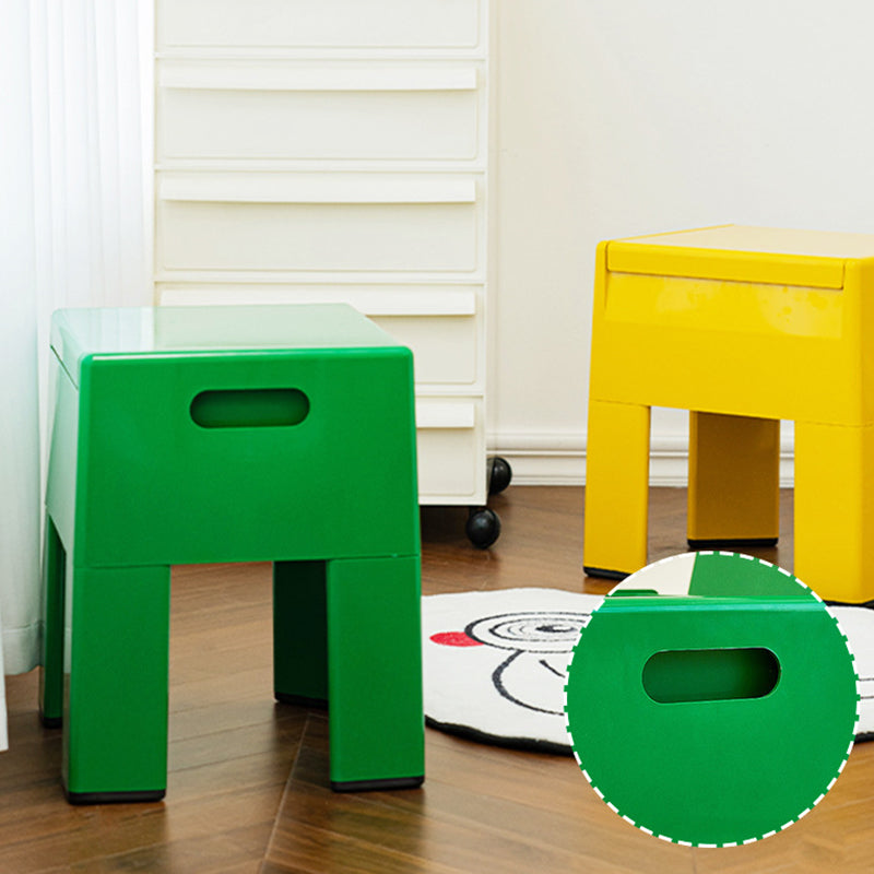 Contemporary Nordic Square Rectangular Storable Plastic Chair For Living Room