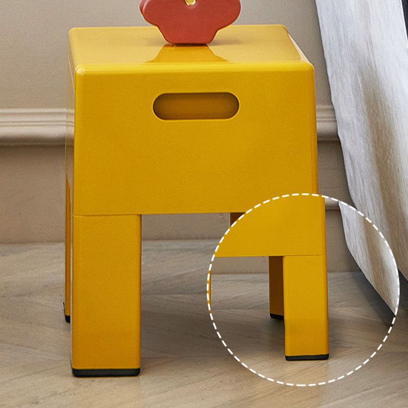 Contemporary Nordic Square Rectangular Storable Plastic Chair For Living Room