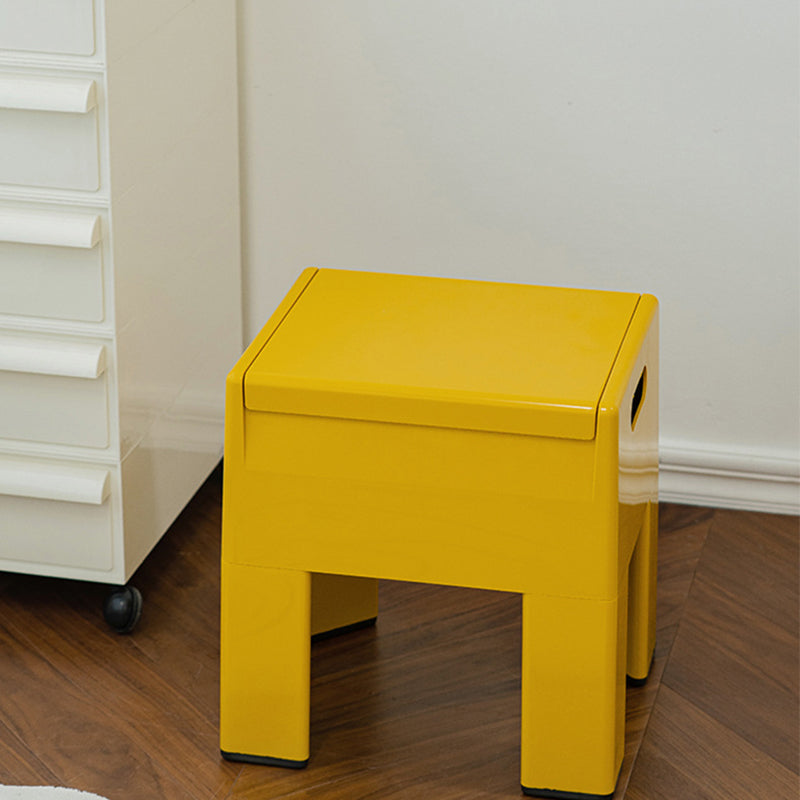 Contemporary Nordic Square Rectangular Storable Plastic Chair For Living Room