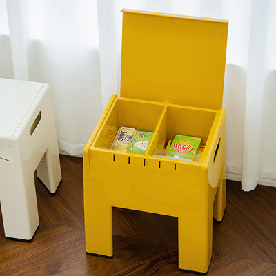 Contemporary Nordic Square Rectangular Storable Plastic Chair For Living Room