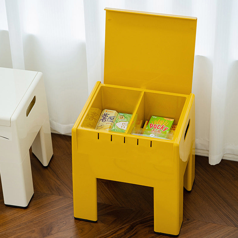 Contemporary Nordic Square Rectangular Storable Plastic Chair For Living Room