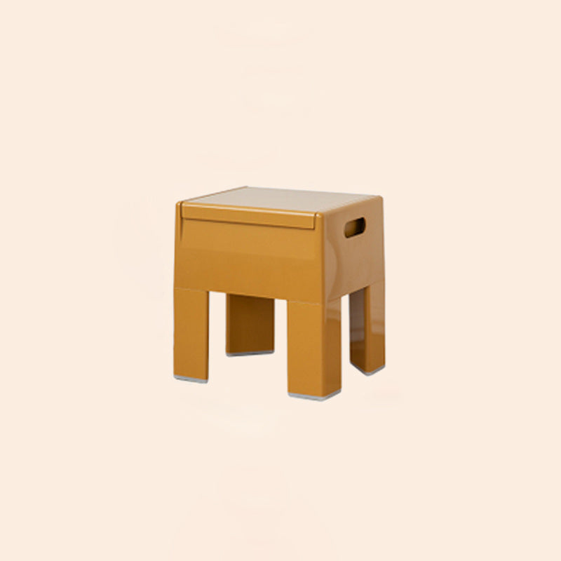 Contemporary Nordic Square Rectangular Storable Plastic Chair For Living Room