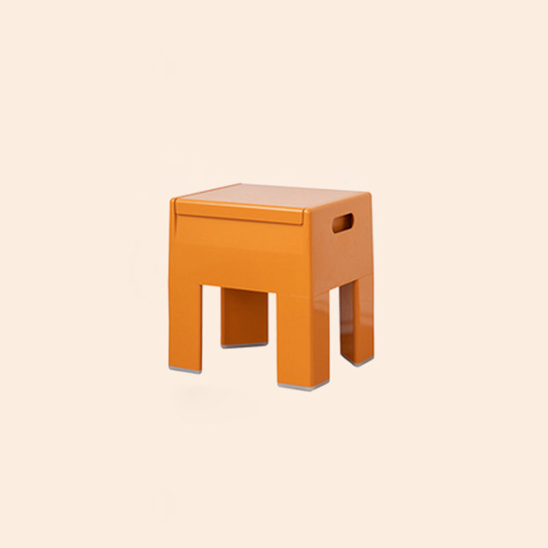 Contemporary Nordic Square Rectangular Storable Plastic Chair For Living Room