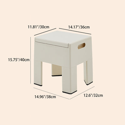 Contemporary Nordic Square Rectangular Storable Plastic Chair For Living Room