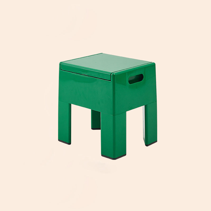 Contemporary Nordic Square Rectangular Storable Plastic Chair For Living Room