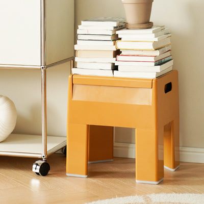 Contemporary Nordic Square Rectangular Storable Plastic Chair For Living Room