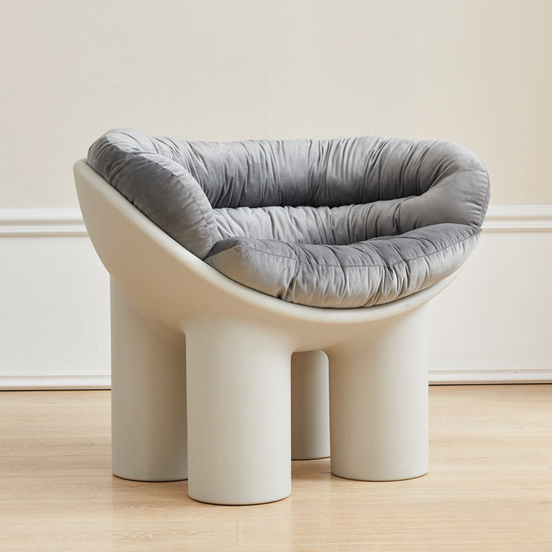 Contemporary Creative Elephant Leg Shape Adult Children Round Curved Plastic Chair Backrest Armrest For Living Room
