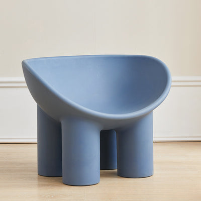 Contemporary Creative Elephant Leg Shape Adult Children Round Curved Plastic Chair Backrest Armrest For Living Room