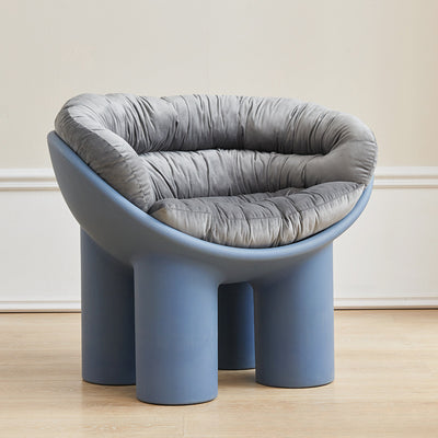 Contemporary Creative Elephant Leg Shape Adult Children Round Curved Plastic Chair Backrest Armrest For Living Room