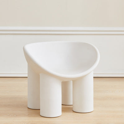 Contemporary Creative Elephant Leg Shape Adult Children Round Curved Plastic Chair Backrest Armrest For Living Room