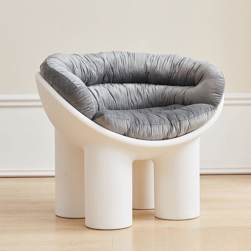 Contemporary Creative Elephant Leg Shape Adult Children Round Curved Plastic Chair Backrest Armrest For Living Room