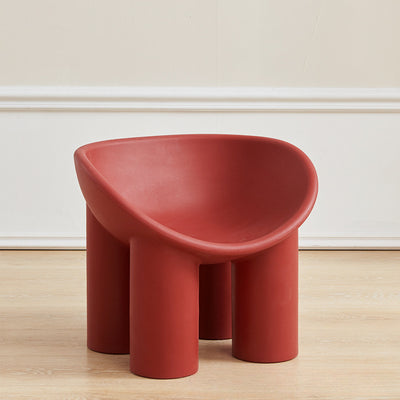 Contemporary Creative Elephant Leg Shape Adult Children Round Curved Plastic Chair Backrest Armrest For Living Room
