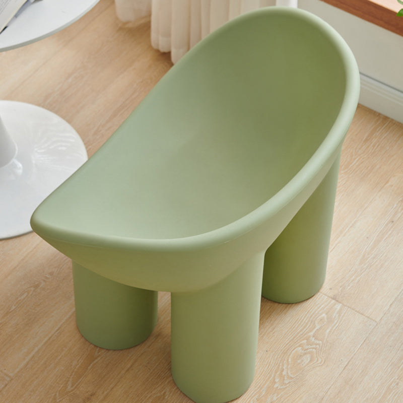 Contemporary Creative Elephant Leg Shape Adult Children Round Curved Plastic Chair Backrest Armrest For Living Room