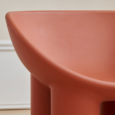 Contemporary Creative Elephant Leg Shape Adult Children Round Curved Plastic Chair Backrest Armrest For Living Room